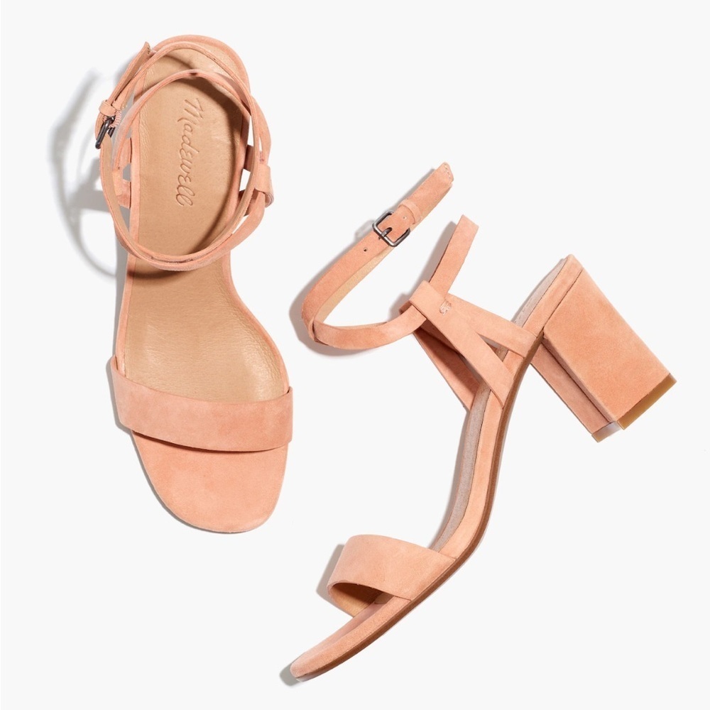 Madewell The Loli Ankle-strap Sandal in Suede Sz 7.5
